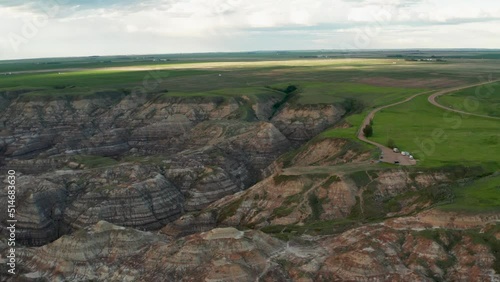 Horsethief Canyon in the Red Deer River Valley, Canadian Badlands on the North Dinosaur Trail, Drumheller, Alberta, Canada photo