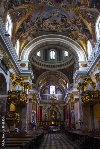 Interior of Cathedral Saint Nicholas in Ljubljana