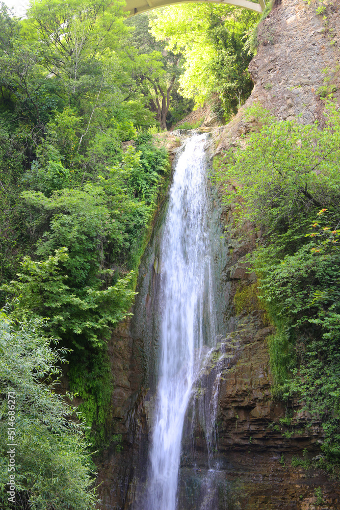 small picturesque mountain waterfall Tbilisi small picturesque mountain waterfall Tbilisi