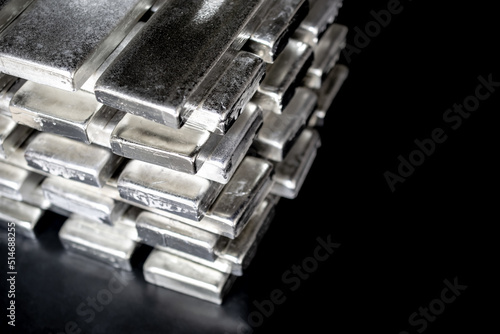 stacked silver bars, silver reserves, stocks