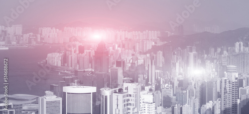 Photography Hong Kong. Business Technoligy Background