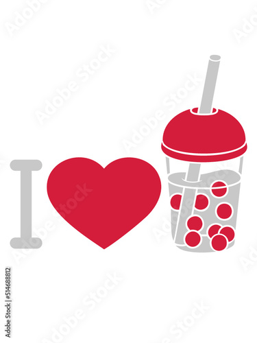 Herz liebe Bubble Tea 