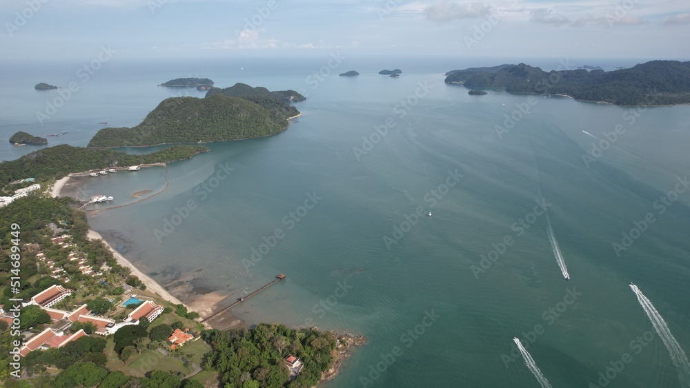 Langkawi, Malaysia – June 24, 2022: The Landmarks, Beaches and Tourist Attractions of Langkawi