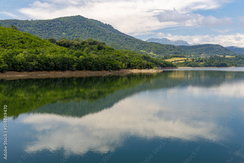 Ordunte dam in the Mena valley, province of Burgos, Spain.