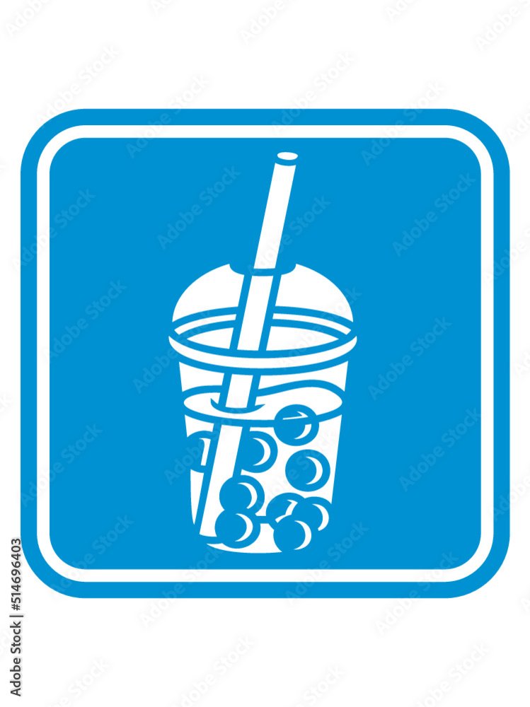 Button Schild Bubble Tea Button Schild Bubble Tea