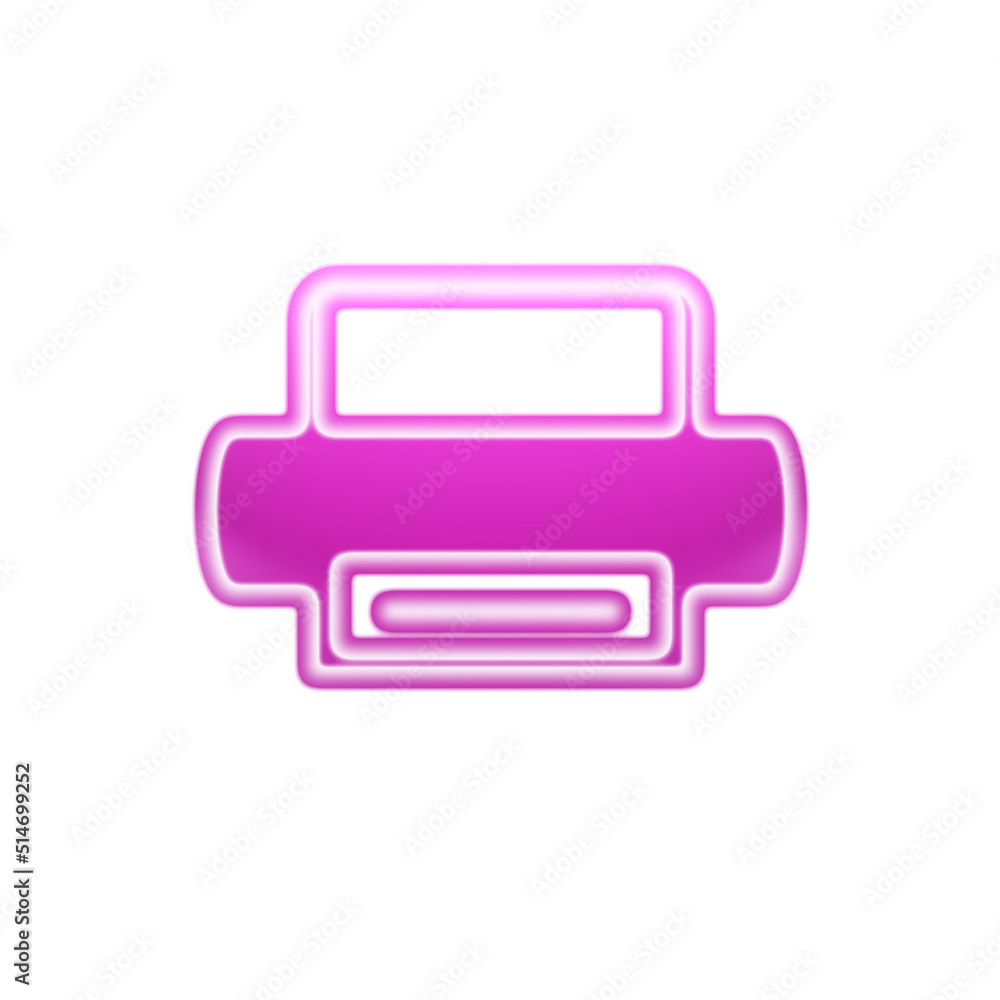 Printer icon isolated in white background. Illustration. Printer icon isolated in white background. Illustration.