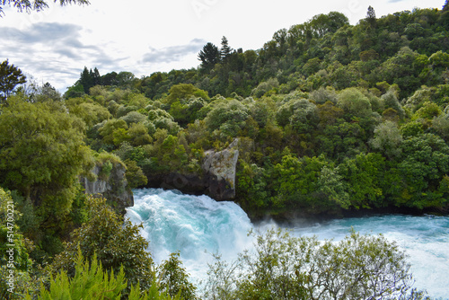 Pictures of Huka Falls during the day in New Zeland