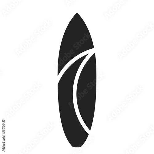 surfboard icon. surfing, summer sea vacation symbol. vector image for tourism design