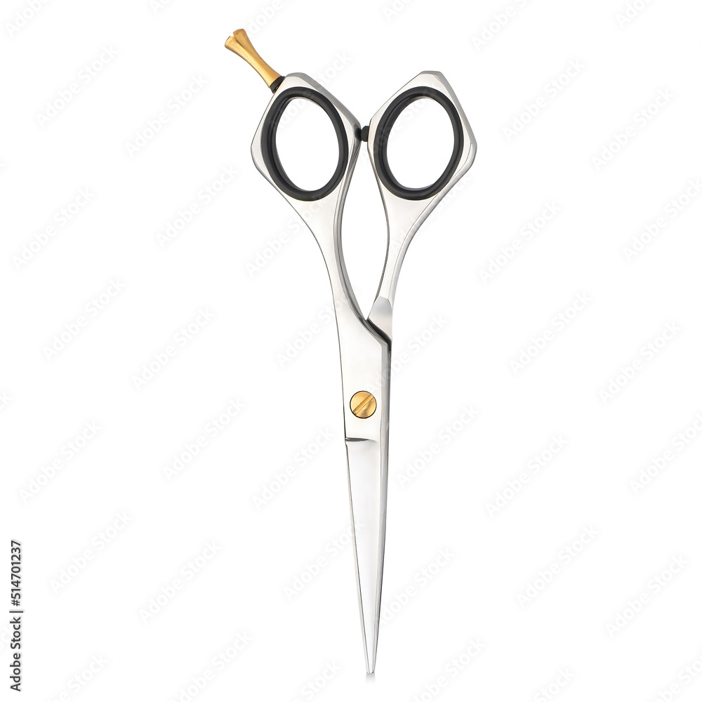 Hair cutting scissors isolated on white background Hair cutting scissors isolated on white background