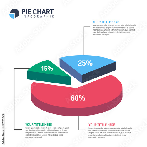 Presentation management data chart, diagram, percentage progress infographic. For corporatereport, annual reports, marketing and presentation. Vector Illustration photo