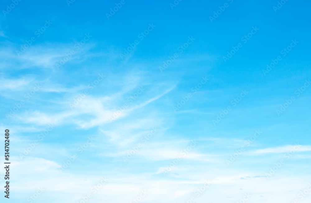 Fototapeta premium Blue sky background and white clouds soft focus