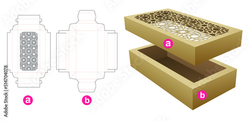 box die cut template