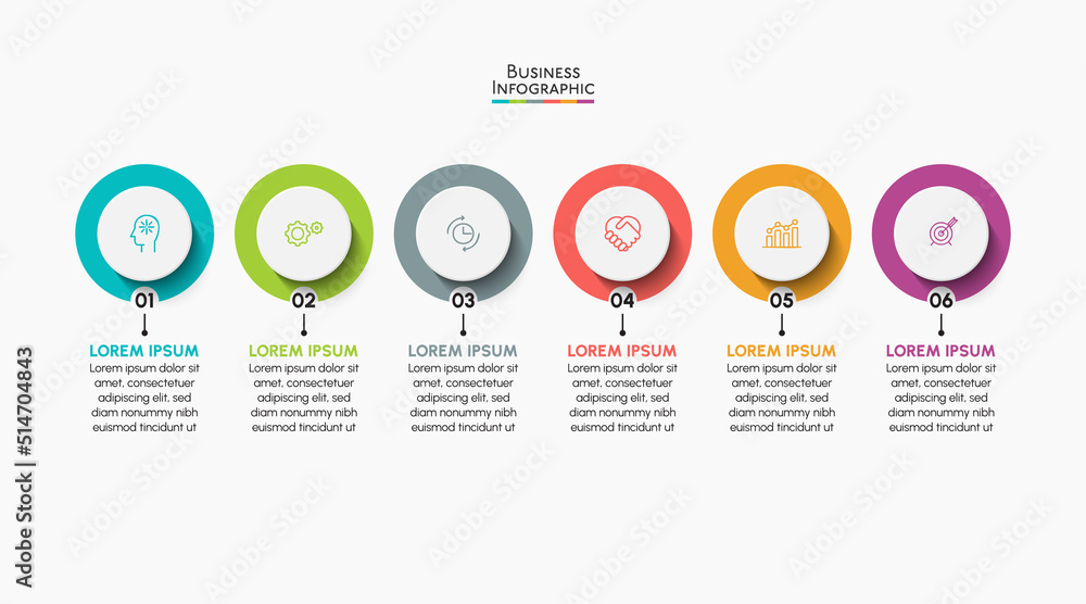 Vetor de Business data visualization. timeline infographic icons ...