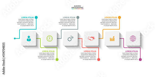 Business data visualization. timeline infographic icons designed for abstract background template milestone element modern diagram process technology digital marketing data presentation chart Vector
