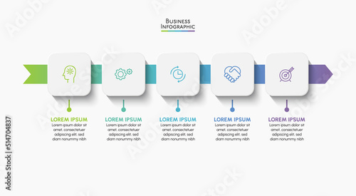 Business data visualization. timeline infographic icons designed for abstract background template milestone element modern diagram process technology digital marketing data presentation chart Vector
 photo