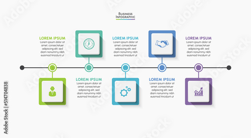 Business data visualization. timeline infographic icons designed for abstract background template milestone element modern diagram process technology digital marketing data presentation chart Vector
