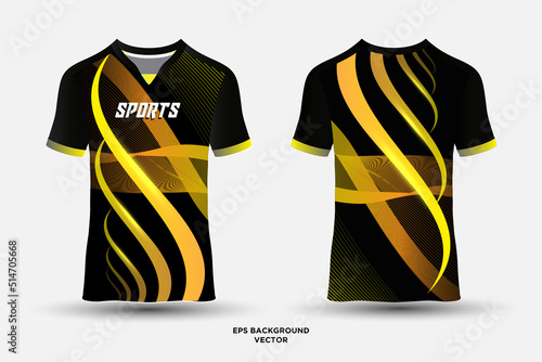 Wonderful T shirt sports jersey design suitable for racing, soccer, gaming vector.