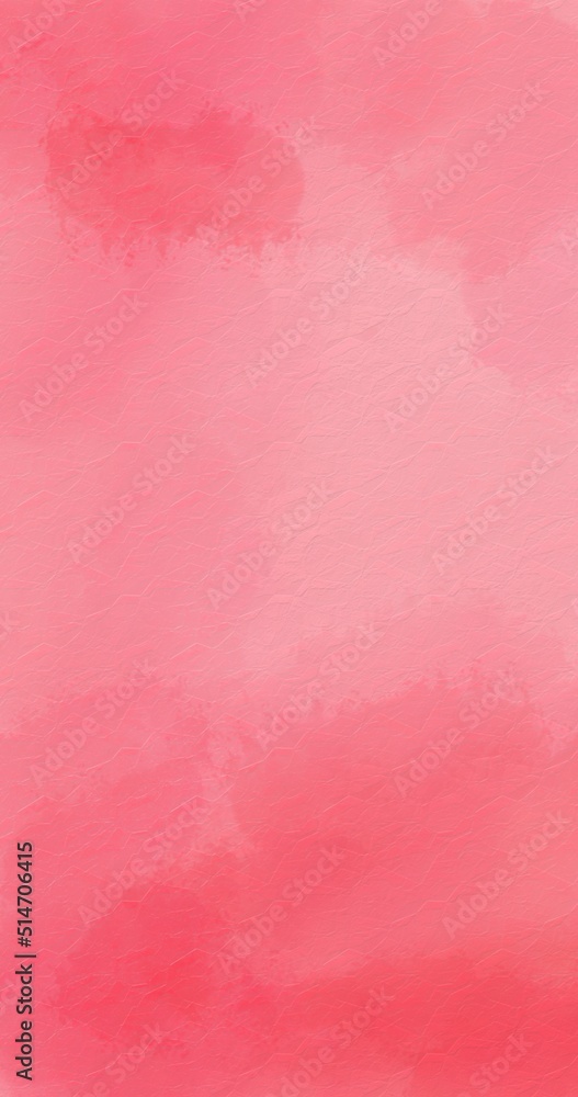 Pink Hand Painted Watercolor Background with Paper Texture