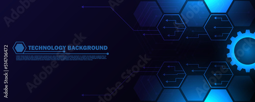 Futuristic abstract lines and dots connect the background. digital data connection technology and big data concept blue background EP.15