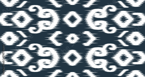 ikat ethnic white pattern design cloth vector background. Seamless on the fabric in Indonesia and other Asian countries EP.50