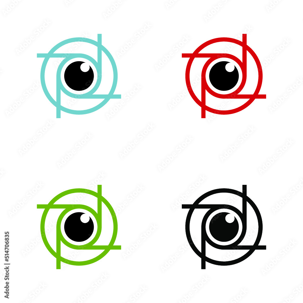 optic eye logo vector