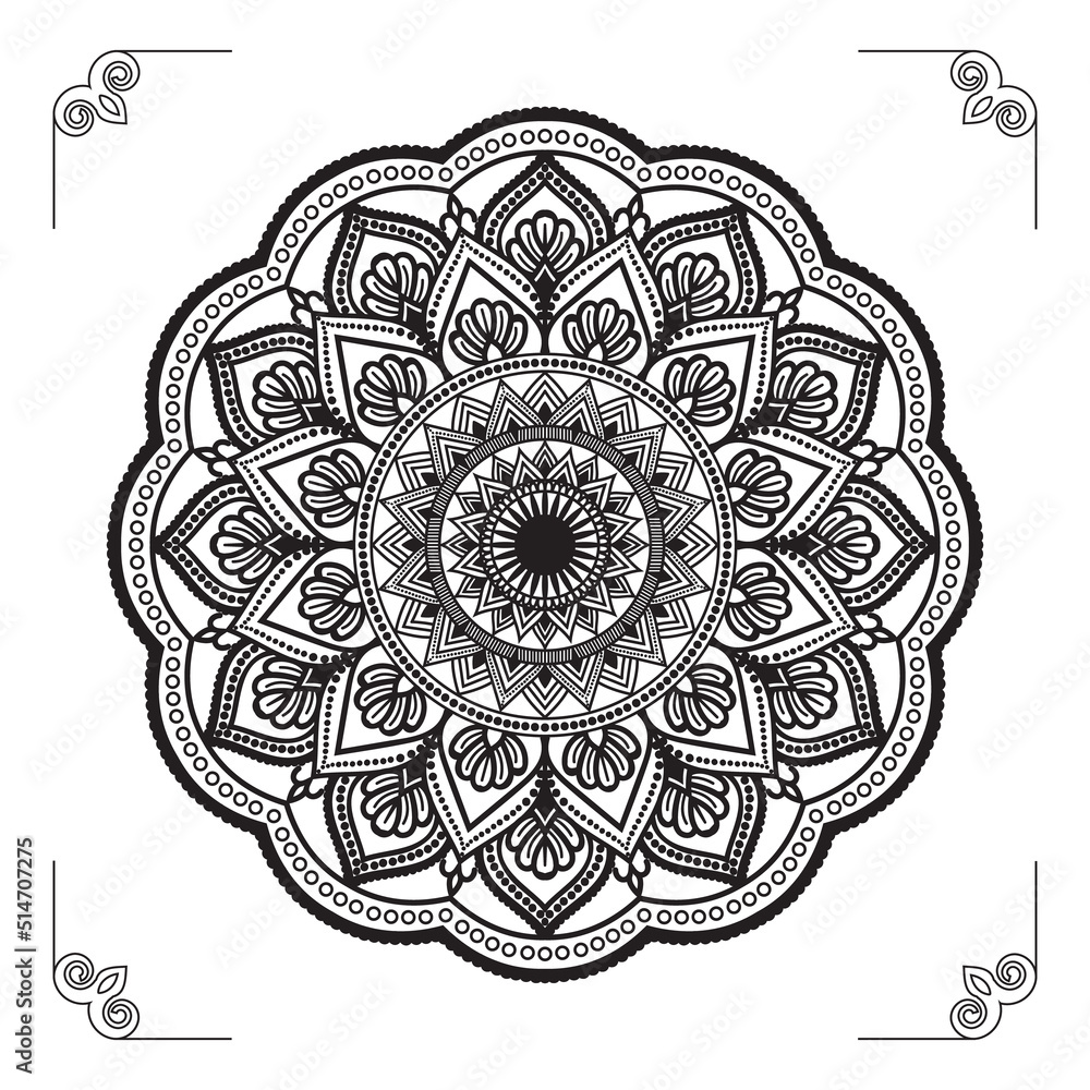 Fototapeta premium Creative, Modern, Abstract and Professional Luxury Ornamental Mandala Background Design or Pattern Design Vector
