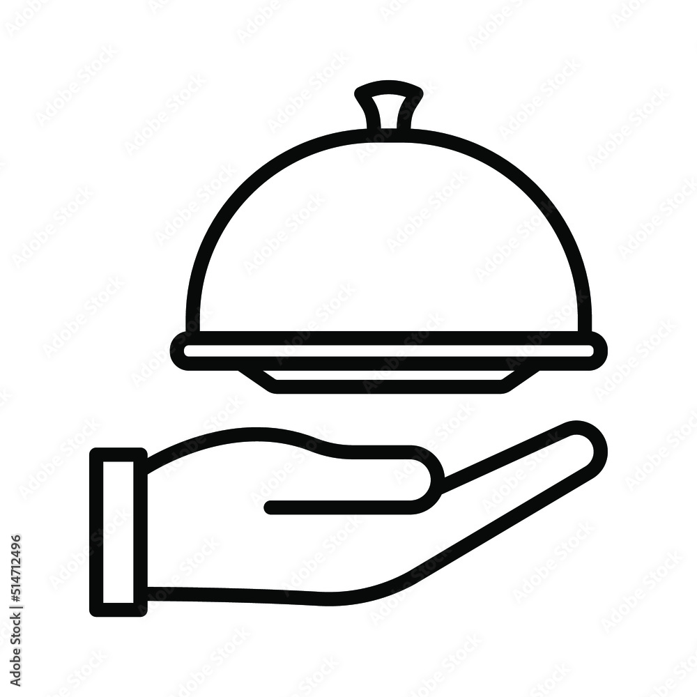 Platter icon. restaurant sign. waiter symbol. vector illustration Platter icon. restaurant sign. waiter symbol. vector illustration