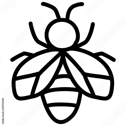 handdrawn bee icon