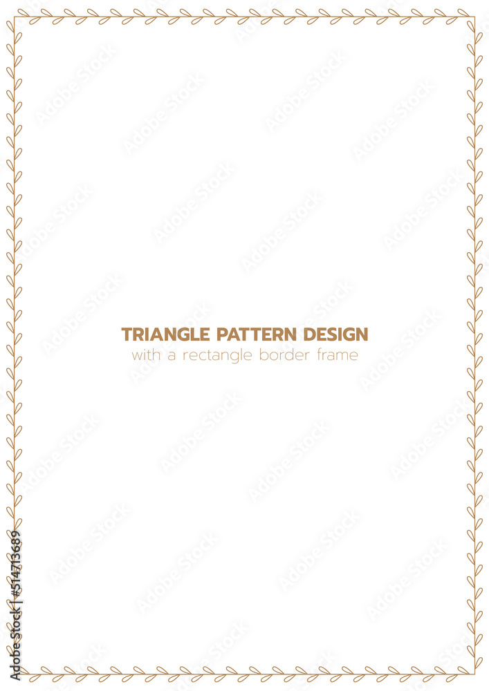 Leaf and flower pattern design with a rectangle border frame Leaf and flower pattern design with a rectangle border frame