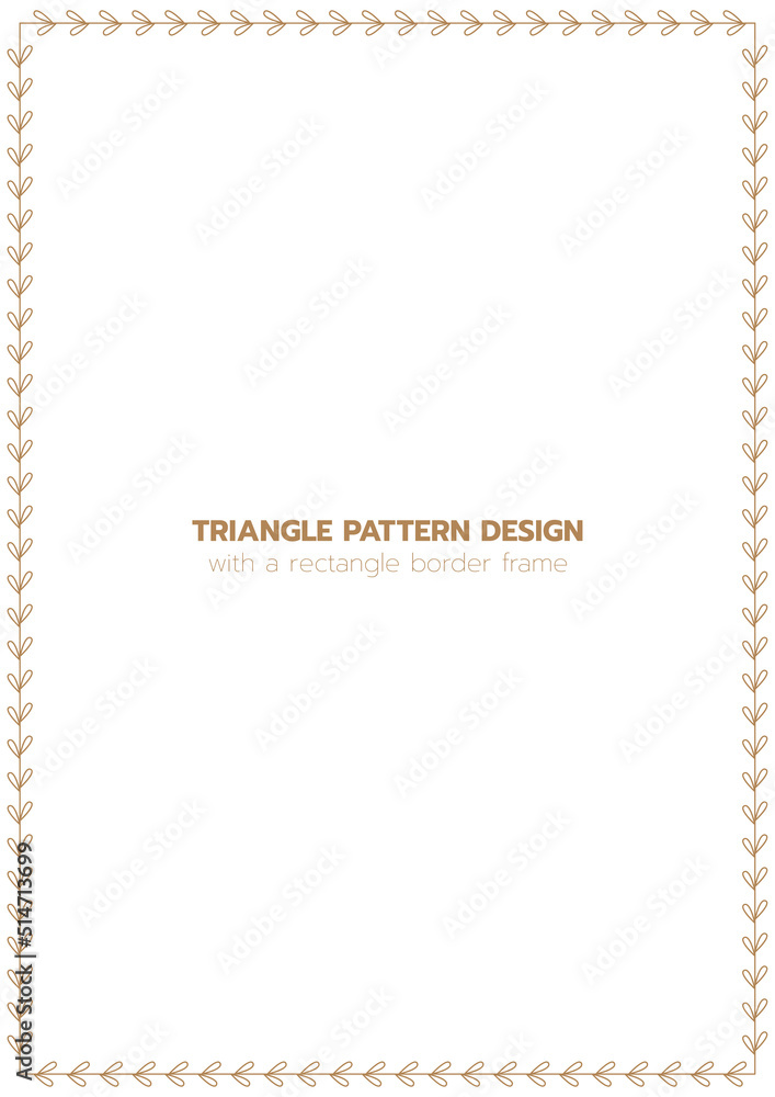 Leaf and flower pattern design with a rectangle border frame Leaf and flower pattern design with a rectangle border frame