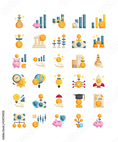investment business flat icon