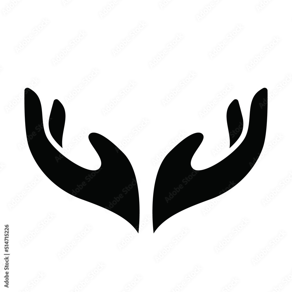 Hand Care Black Icon Logo