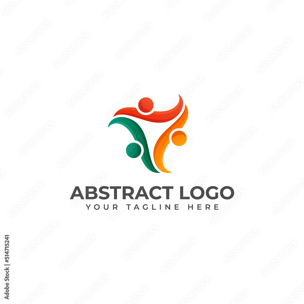 Obraz premium Diversity, Team Work Abstract Logo