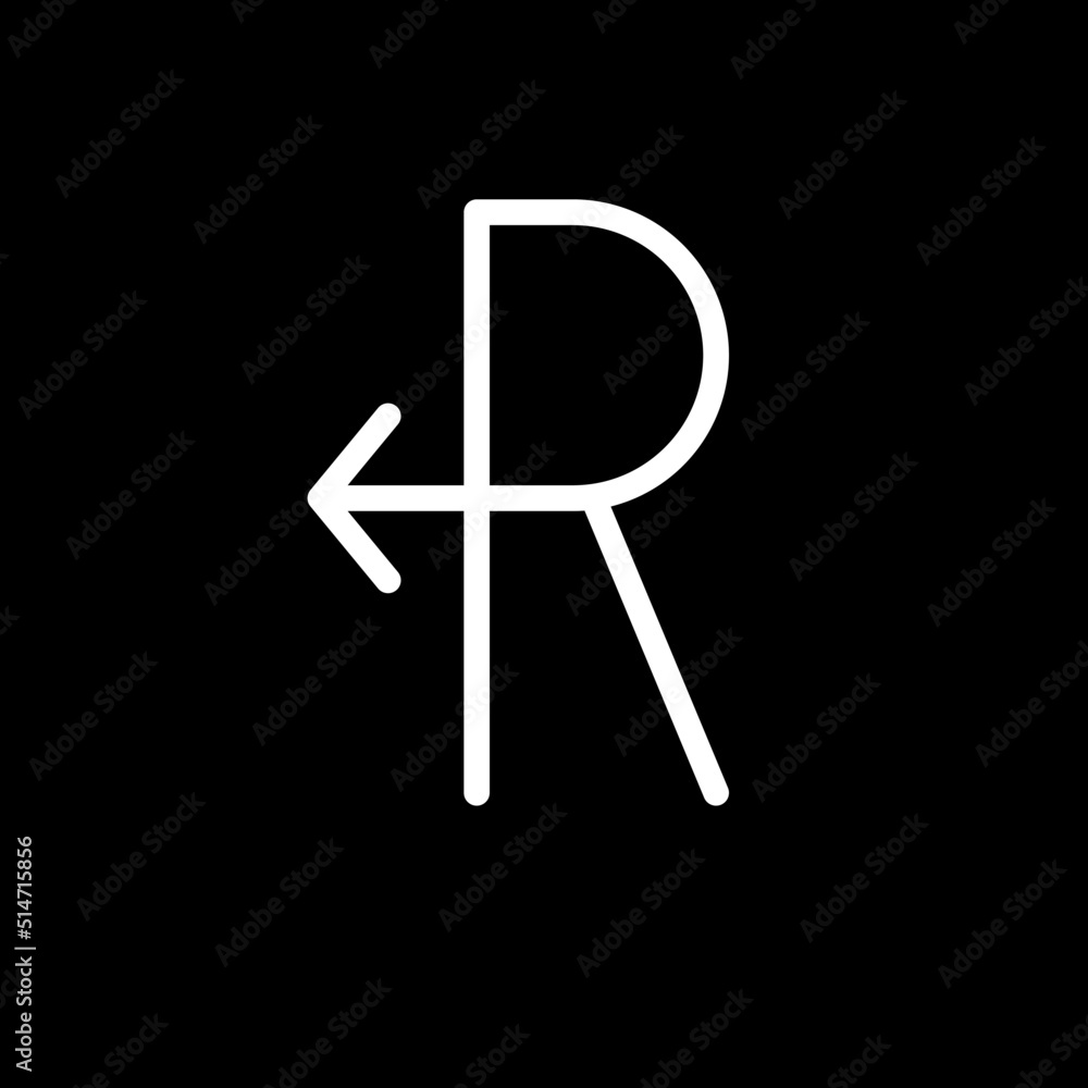 simple abstract letter r arrow logo design template simple abstract letter r arrow logo design template