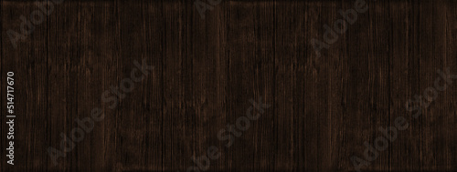 Dark brown wood grain old shabby surface wide texture. Grungy rough wooden background
