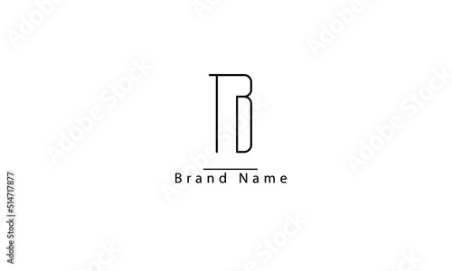 T B BT TB abstract vector logo monogram template