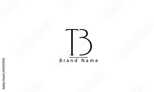 T B BT TB abstract vector logo monogram template