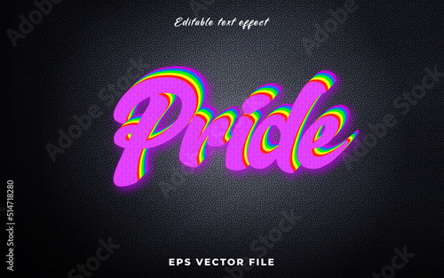 pride editable text effect