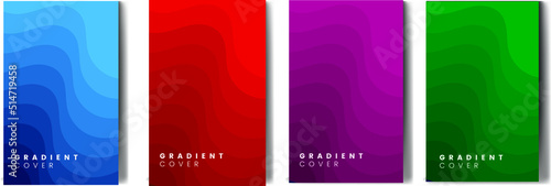 Set Colorful pack Papper cut Abstract Background