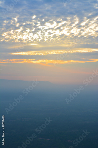 Soft focus beautiful sky twilight in the evening or morning,landscape vertical style image