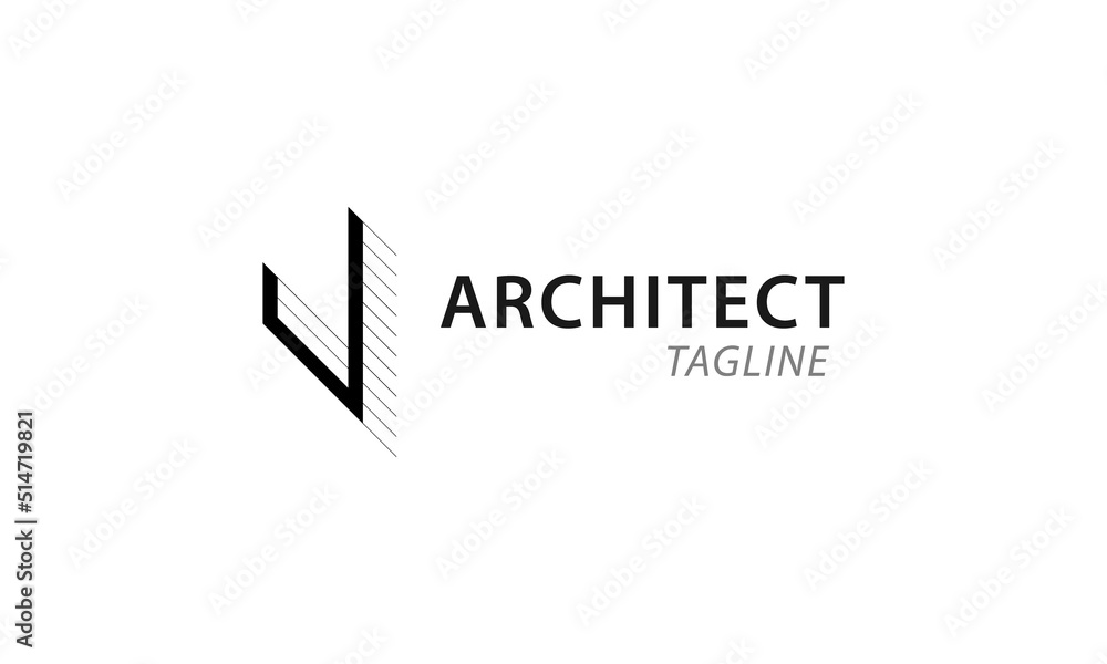 Architect Planning And Structure Logo Design Concept Monogram Letter architect-planning-and-structure-logo-design-concept-monogram-letter