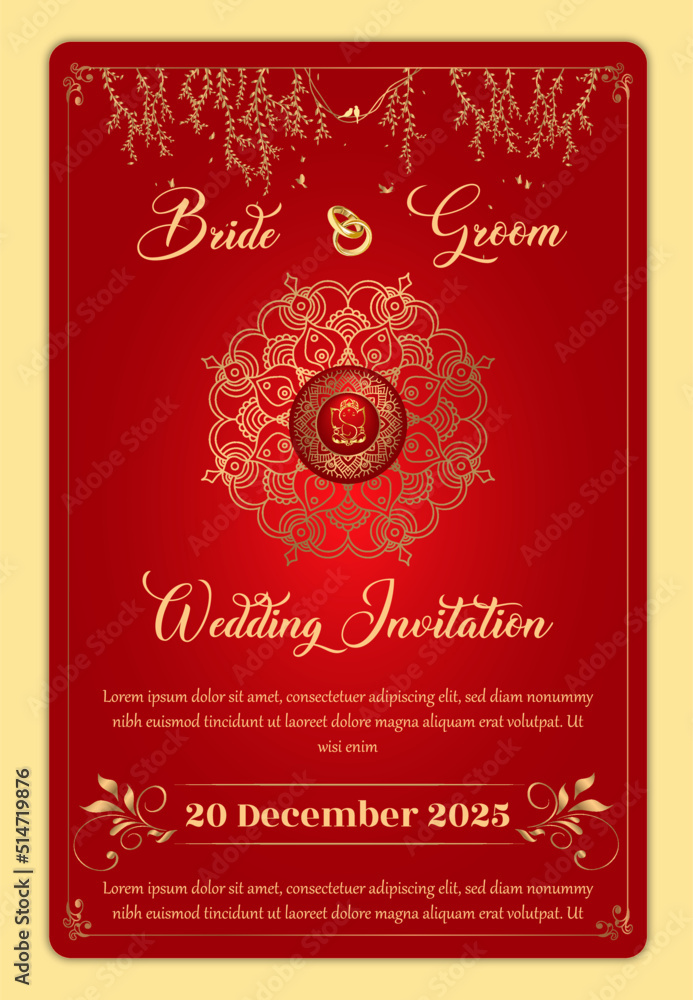 Indian wedding & engagement card