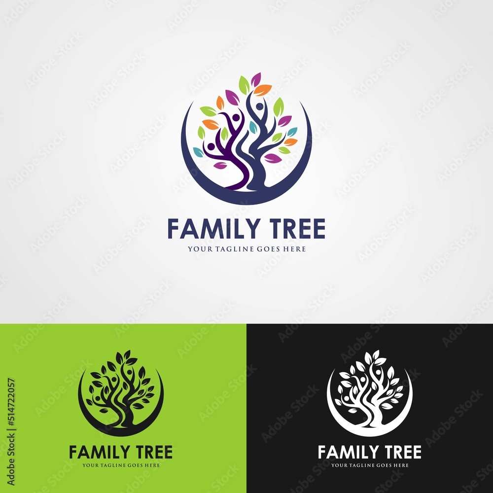 Tree Man Creative Concept Logo Design Template Tree Man Creative Concept Logo Design Template