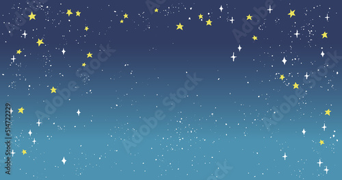 星空のおしゃれ背景イラストフレーム素材