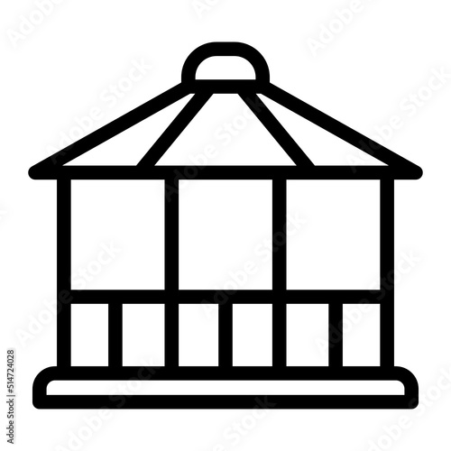 gazebo line icon