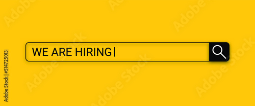 we are hiring internet search, Job vacancy concept