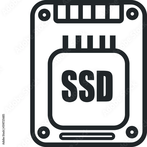 Sata SSD icon vector, ssd icon