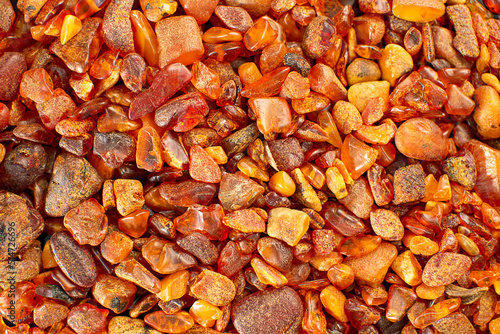 Background closeup baltic amber stones photo