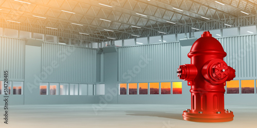 Fire hydrant inside hangar....