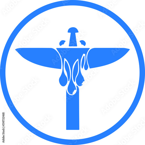 Overflow icon, water drop icon vector